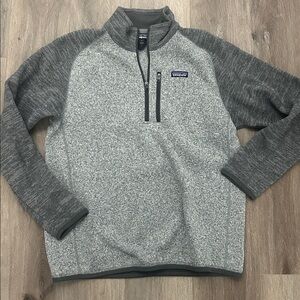 Patagonia Heathered Gray Quarter-Zip Fleece